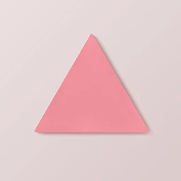 Modern triangular tile in pink colour